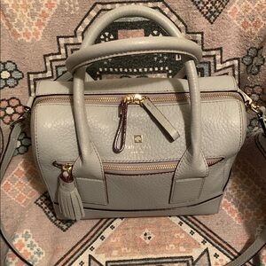 Kate Spade Light Gray Leather Satchel